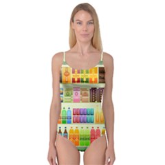 Supermarket Shelf Products Snacks Camisole Leotard  by Celenk