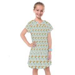 Birds Hummingbirds Wings Kids  Drop Waist Dress by Celenk