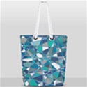 Abstract Background Blue Teal Full Print Rope Handle Tote (Small) View2