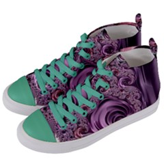 Abstract Art Fractal Women s Mid-top Canvas Sneakers by Celenk