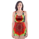 Fractal Digital Mandala Floral Skater Dress Swimsuit View1