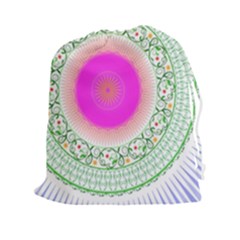 Flower Abstract Floral Drawstring Pouches (xxl) by Celenk