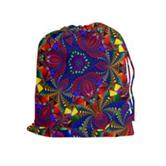 Kaleidoscope Pattern Ornament Drawstring Pouches (extra Large) by Celenk