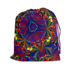 Kaleidoscope Pattern Ornament Drawstring Pouches (xxl) by Celenk