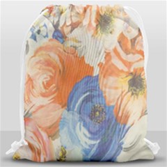 Texture Fabric Textile Detail Drawstring Bag (large) by Celenk