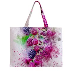 Blackberry Fruit Art Abstract Zipper Mini Tote Bag by Celenk