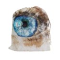 Eye Blue Girl Art Abstract Drawstring Pouches (XXL) View1