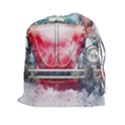 Red Car Old Car Art Abstract Drawstring Pouches (XXL) View1