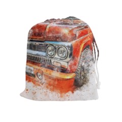 Car Old Car Art Abstract Drawstring Pouches (extra Large) by Celenk