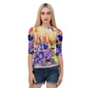 Fruit Plums Art Abstract Nature Quarter Sleeve Raglan Tee View1