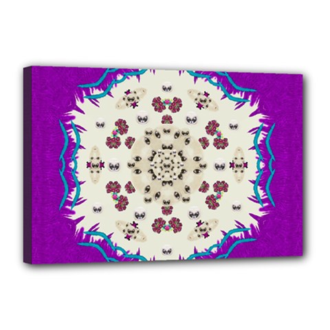Eyes Looking For The Finest In Life As Calm Love Canvas 18  X 12  by pepitasart