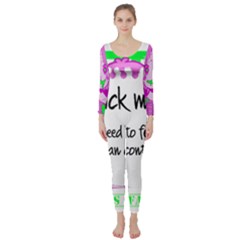 Kick Me! Long Sleeve Catsuit by psychodeliciashop