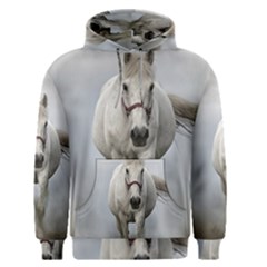 Horse Mammal White Horse Animal Men s Pullover Hoodie by Celenk