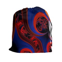 Fractal Abstract Pattern Circles Drawstring Pouches (xxl) by Celenk