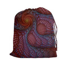 Fractal Red Fractal Art Digital Art Drawstring Pouches (xxl) by Celenk