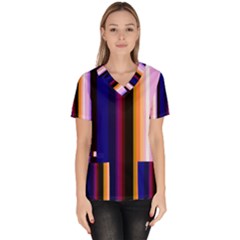 Abstract Background Pattern Textile 3 Scrub Top by Celenk