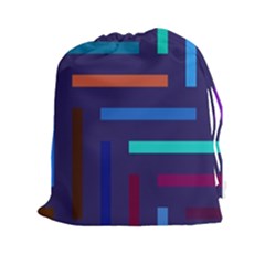 Lines Line Background Abstract Drawstring Pouches (xxl) by Celenk