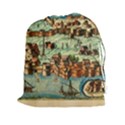 Medeival Ancient Map Fortress Drawstring Pouches (XXL) View1