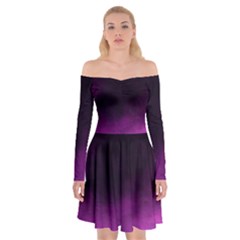 Ombre Off Shoulder Skater Dress by ValentinaDesign
