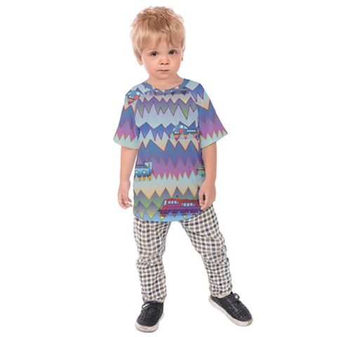 Zig Zag Boats Kids Raglan Tee by CosmicEsoteric