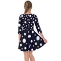 White On Black Polka Dot Pattern Smock Dress View2