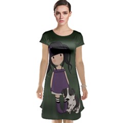 Dolly Girl And Dog Cap Sleeve Nightdress by Valentinaart