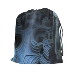Fractal Design Drawstring Pouches (xxl) by Celenk