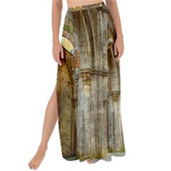 Abbey Ruin Architecture Medieval Maxi Chiffon Tie-up Sarong by Celenk