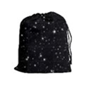 Black Background Texture Stars Drawstring Pouches (Extra Large) View1