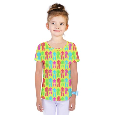 Colorful Robots Kids  One Piece Tee by snowwhitegirl