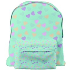 Minty Hearts Giant Full Print Backpack by snowwhitegirl