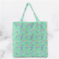Mint Heart Cherries Grocery Tote Bag by snowwhitegirl