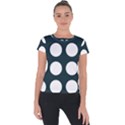 Big Dot Teal Blue Short Sleeve Sports Top  View1