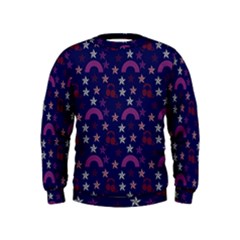 Music Stars Navy Kids  Sweatshirt by snowwhitegirl