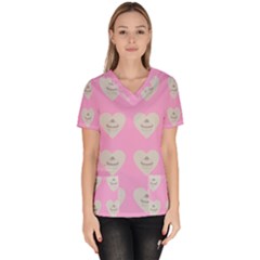 Cupcake Pink Grey Scrub Top by snowwhitegirl