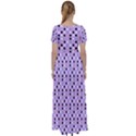 Black White Pink Blue Eggs On Violet High Waist Short Sleeve Maxi Dress View2
