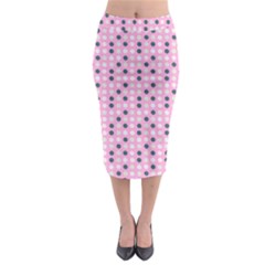 Teal White Eggs On Pink Midi Pencil Skirt by snowwhitegirl