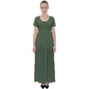 Earth Green High Waist Short Sleeve Maxi Dress View1