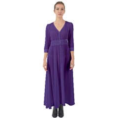Dark Grape Purple Button Up Boho Maxi Dress by snowwhitegirl