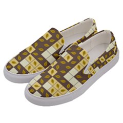 Autumn Leaves Pattern Men s Canvas Slip Ons by linceazul