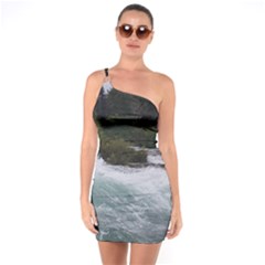 Sightseeing At Niagara Falls One Soulder Bodycon Dress by canvasngiftshop