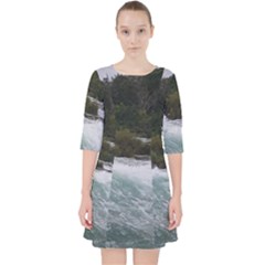 Sightseeing At Niagara Falls Pocket Dress by canvasngiftshop