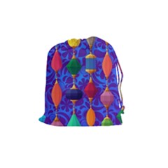 Colorful Background Stones Jewels Drawstring Pouches (medium)  by Nexatart
