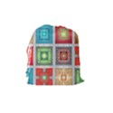 Tiles Pattern Background Colorful Drawstring Pouches (Medium)  View2