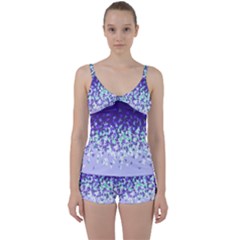 Purple Disintegrate Tie Front Two Piece Tankini by jumpercat