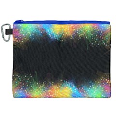 Frame Border Feathery Blurs Design Canvas Cosmetic Bag (xxl) by Nexatart
