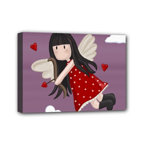Cupid Girl Mini Canvas 7  X 5  by Valentinaart