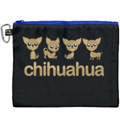 Chihuahua Canvas Cosmetic Bag (xxxl) by Valentinaart