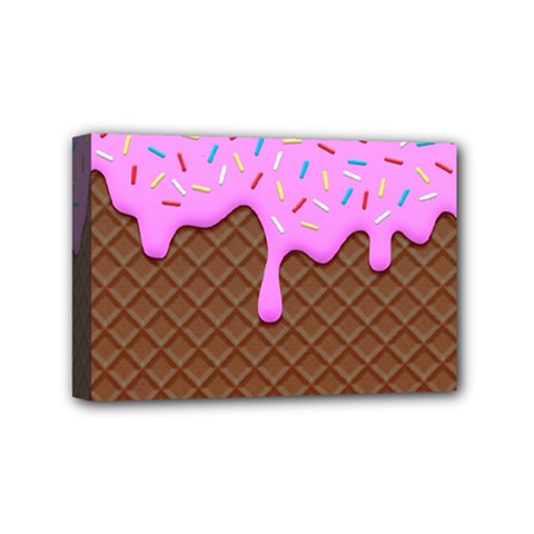 Chocolate And Strawberry Icecream Mini Canvas 6  X 4  by jumpercat