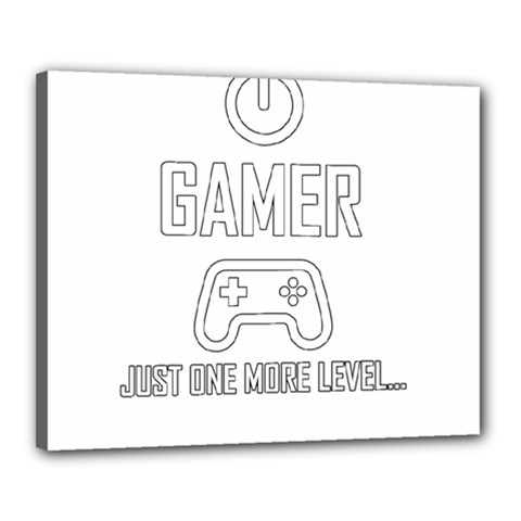 Gamer Canvas 20  X 16  by Valentinaart